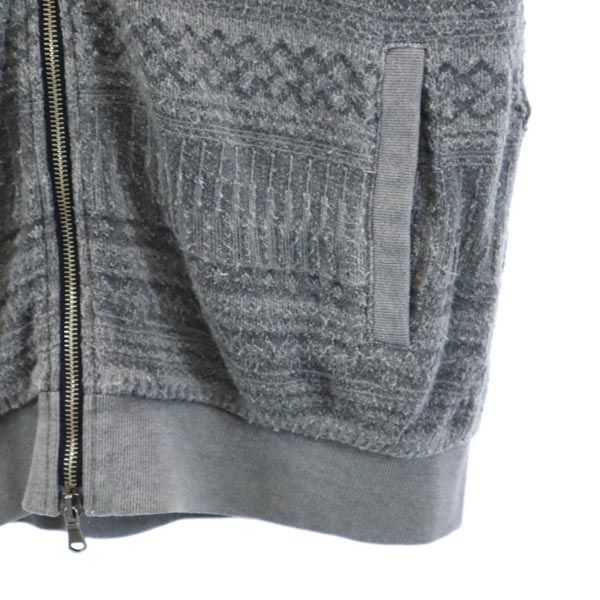 LOUNGE LIZARD ラウンジリザード 日本製 長袖 ジップパーカー 2 グレー系 メンズ