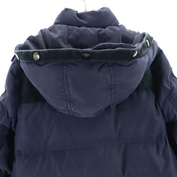 ロンハーマン ダウンジャケット S 紺 Ron Herman フード付 レディース
