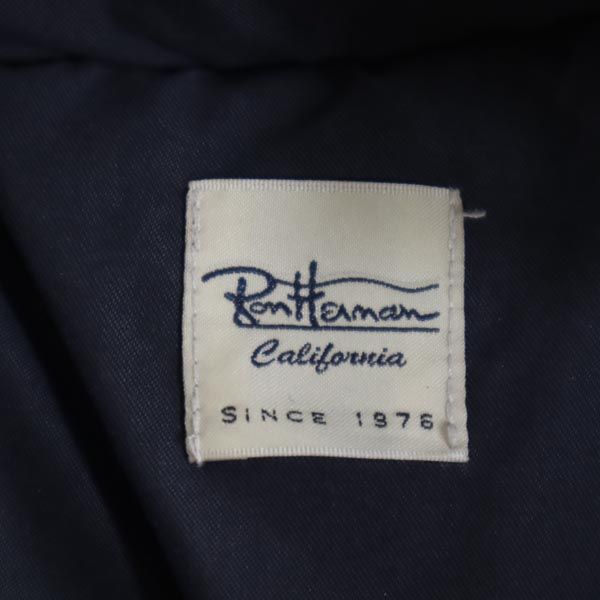 ロンハーマン ダウンジャケット S 紺 Ron Herman フード付 レディース