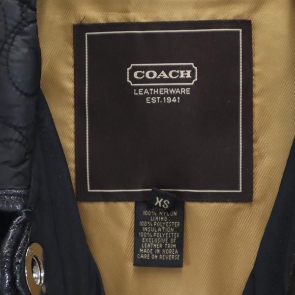 COACH コーチ キルティングジャケット XS 黒 レディース