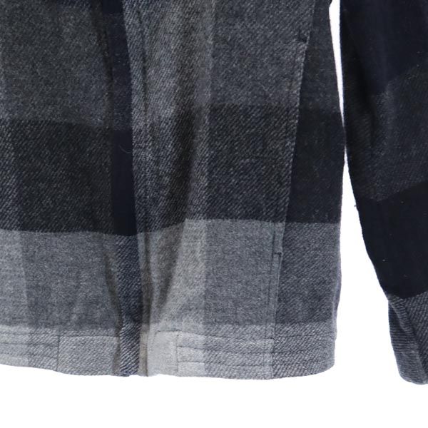 STEPHAN SCHNEIDER ステファンシュナイダー チェック柄 スタンドカラー ウールジャケット 3 グレー系 メンズ