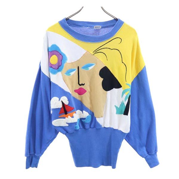 OLD オールド 90s 長袖 ドルマンスリーブ スウェット トレーナー M レディース