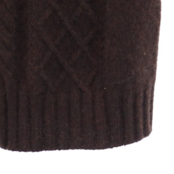 未使用 PAULE KA ポールカ イタリア製 カシミヤブレンド ニットベスト M 茶系 レディース