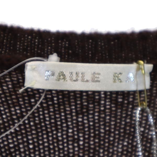 未使用 PAULE KA ポールカ イタリア製 カシミヤブレンド ニットベスト M 茶系 レディース