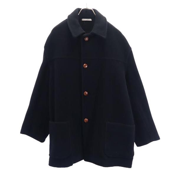 MONTGOMERY by Tibbett モンゴメリー ウールジャケット M 黒 クルミボタン メンズ