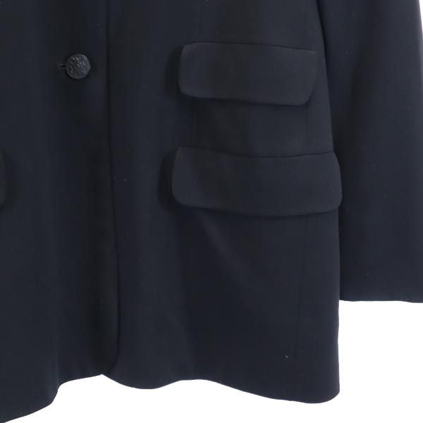 Salvatore Ferragamo サルヴァトーレフェラガモ イタリア製 ウール ノーカラージャケット 40 ブラック系 レディース