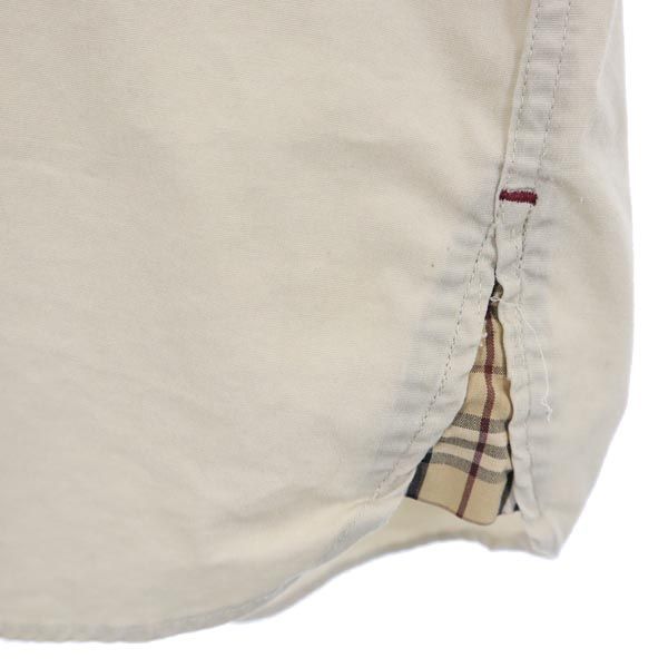BURBERRY BLACK LABEL バーバリーブラックレーベル 三陽商会 長袖 シャツ 1 ベージュ系 ロゴ刺_ メンズ