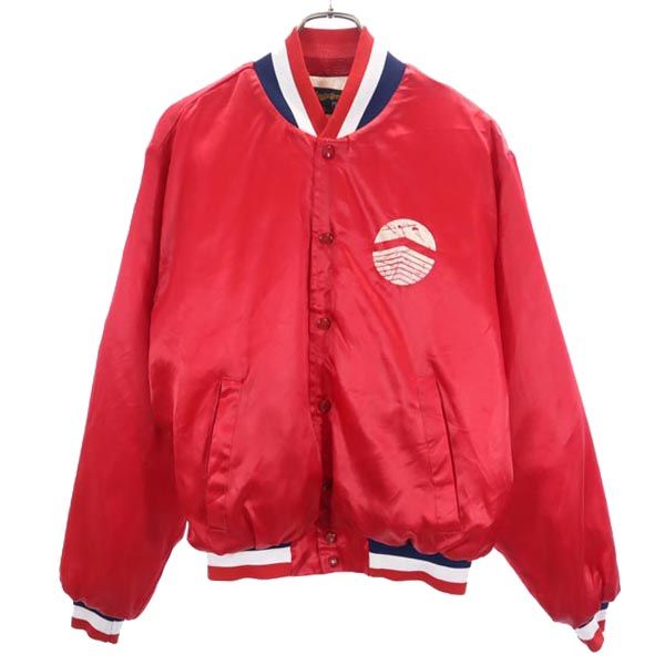 Swingster スウィングスター 90s オールド CIVIC STADIUM スタジャン L レッド系 裏キルト ナイロンジャケット メンズ