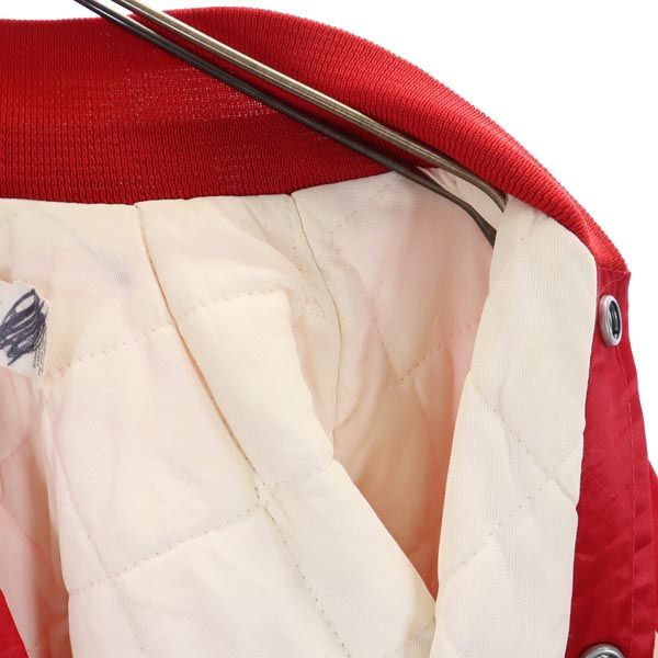 Swingster スウィングスター 90s オールド CIVIC STADIUM スタジャン L レッド系 裏キルト ナイロンジャケット メンズ