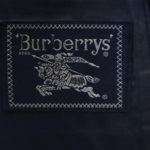 Burberrys バーバリーズ 90s ストライプ柄 ベスト付 テーラードジャケット 紺 メンズ