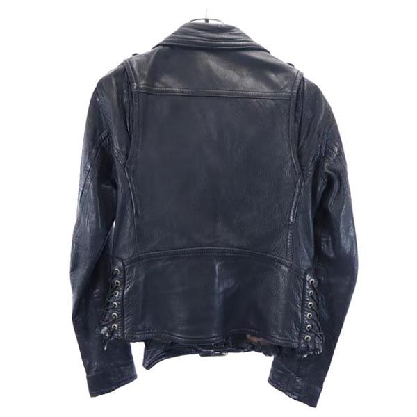 chikako レザー ライダースジャケット 黒 レディース