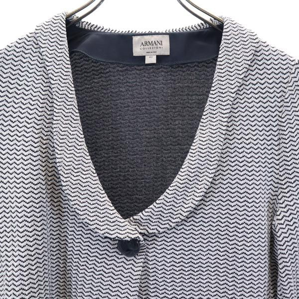 ARMANI COLLEZIONI アルマーニコレッツォーニ 総柄 ジャケット 42 グレー系 レディース