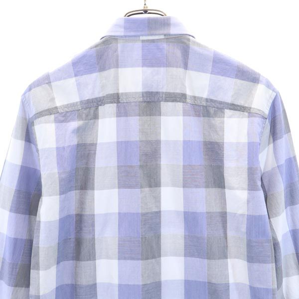 ARMANI EXCHANGE アルマーニエクスチェンジ チェック 長袖 シャツ S ブルー系 メンズ