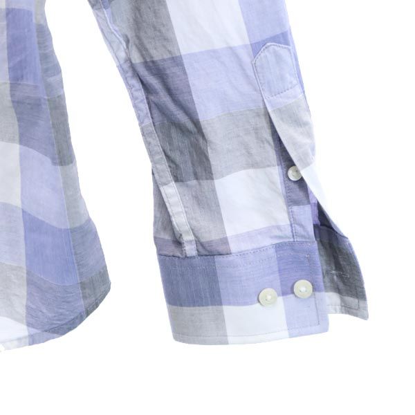 ARMANI EXCHANGE アルマーニエクスチェンジ チェック 長袖 シャツ S ブルー系 メンズ