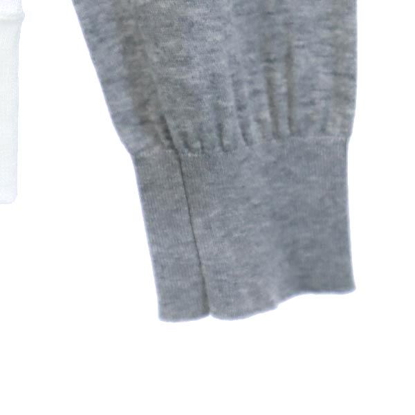 MARC BY MARC JACOBS マークバイマークジェイコブス 長袖 コットン ニット S グレー系 メッシュ切替 セーター レディース