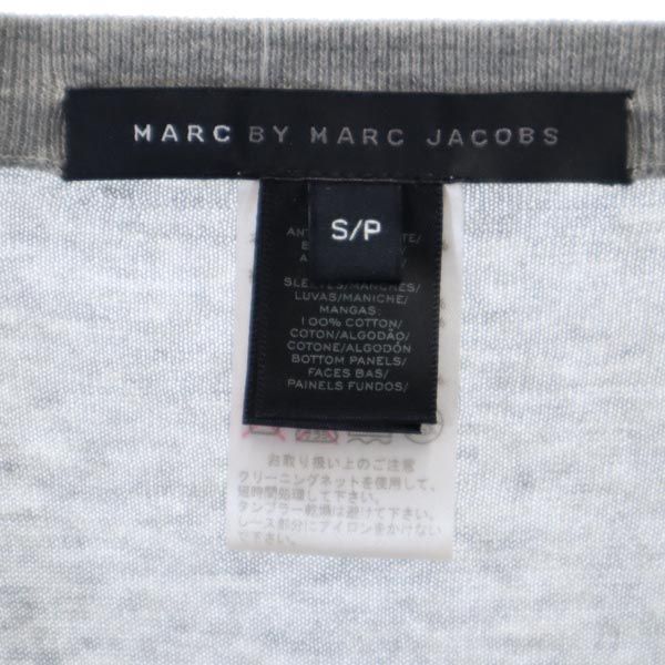 MARC BY MARC JACOBS マークバイマークジェイコブス 長袖 コットン ニット S グレー系 メッシュ切替 セーター レディース