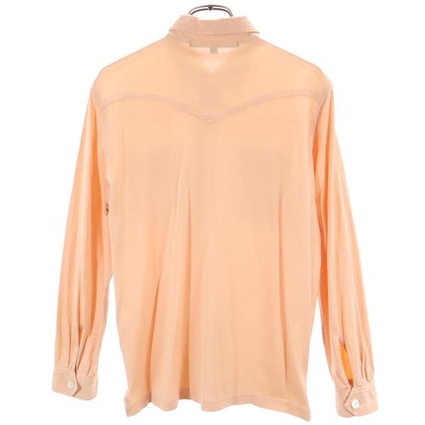 MARC JACOBS マークジェイコブス 長袖 ハーフボタン ボタンダウンシャツ S オレンジ カットソー ウエスタン調 レディース