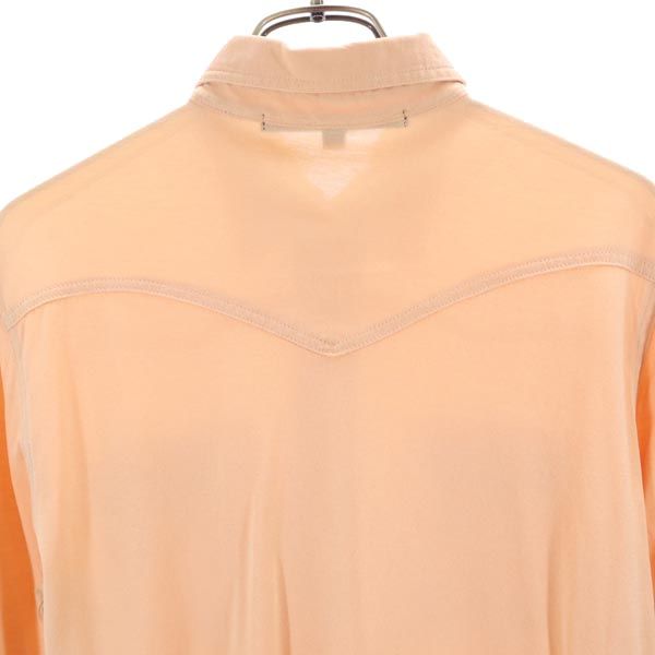 MARC JACOBS マークジェイコブス 長袖 ハーフボタン ボタンダウンシャツ S オレンジ カットソー ウエスタン調 レディース