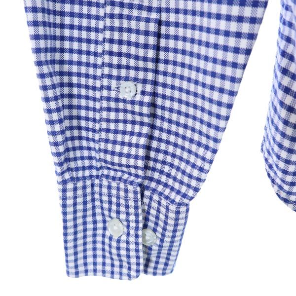 A BATHING APE アベイシングエイプ チェック柄 長袖 ボタンダウンシャツ ブルー系 メンズ