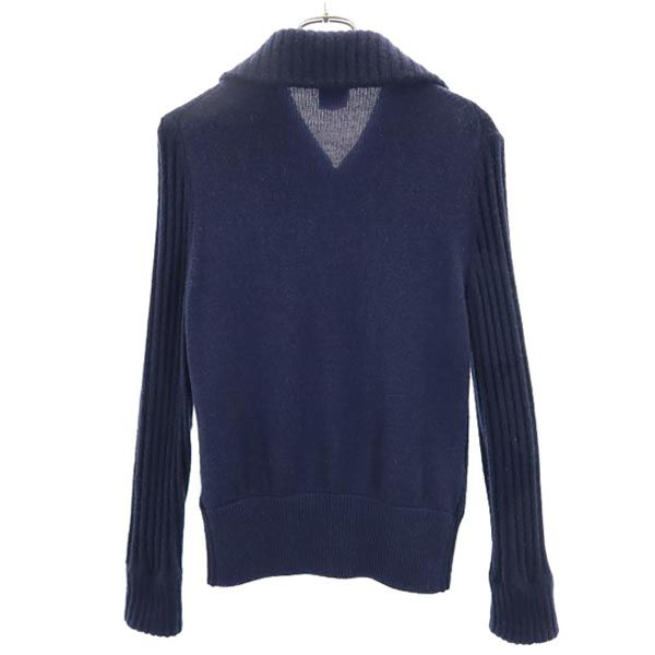 Tory Burch トリーバーチ ウールブレンド ニットジャケット S ネイビー系 メンズ