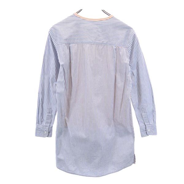 SEE BY CHLOE シーバイクロエ ストライプ柄 長袖 カットソー 34 ピンク×ブルー シャツ ボーダー レディース