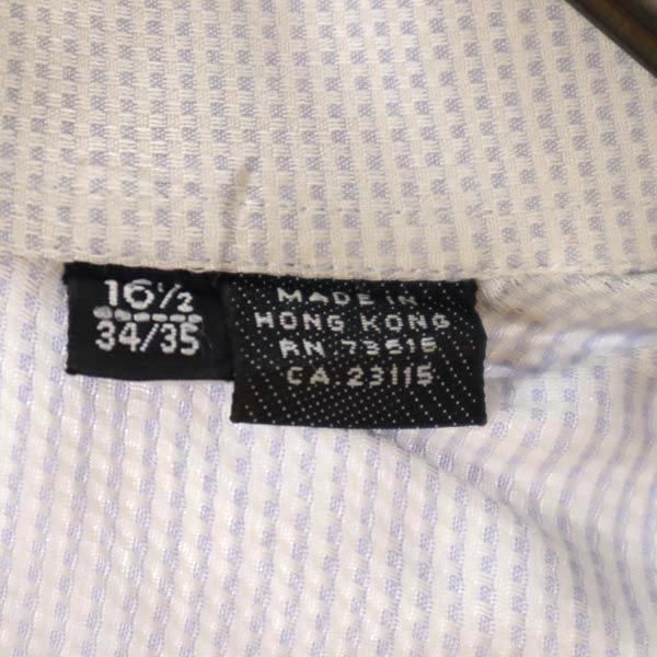 BOSS ボス 総柄 長袖 シャツ 16 1/2 水色系 メンズ