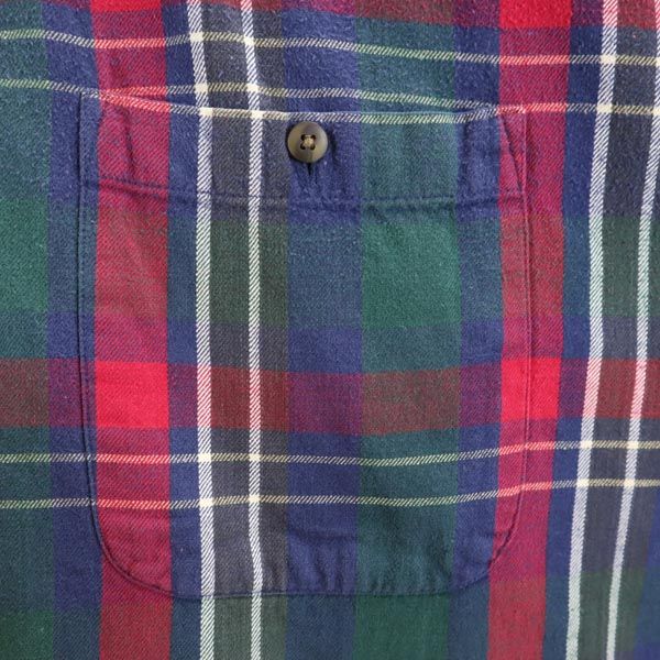 Preswick&Moore チェック柄 長袖 ボタンダウンシャツ XXL レッド系 Preswick&Moore ビッグサイズ メンズ