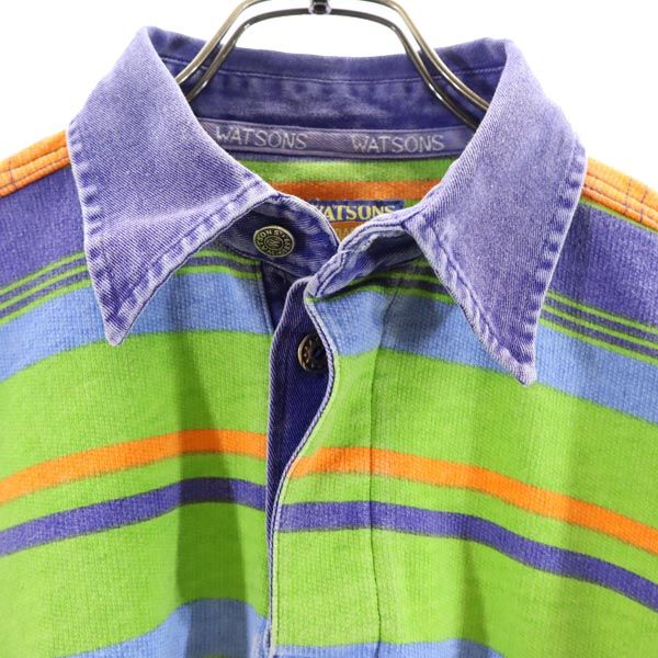 WATSONS STANDARD ISSUE ボーダー 長袖 ポロシャツ M/L メンズ
