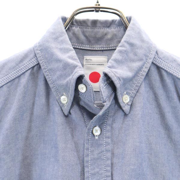 marka マーカ 日本製 長袖 ボタンダウンシャツ 1 ブルー系 メンズ