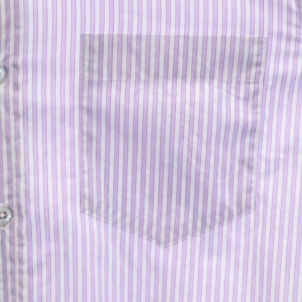 Paul Smith ポールスミス 日本製 ストライプ柄 長袖 シャツ M 白×紫 メンズ