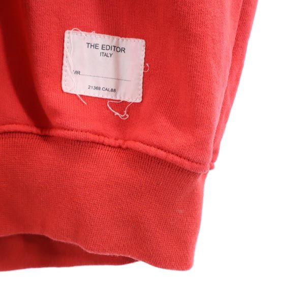 THA EDITOR ジエディター イタリア製 プリント 長袖 スウェット トレーナー XS 赤 メンズ