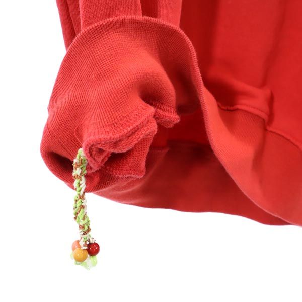 THA EDITOR ジエディター イタリア製 プリント 長袖 スウェット トレーナー XS 赤 メンズ