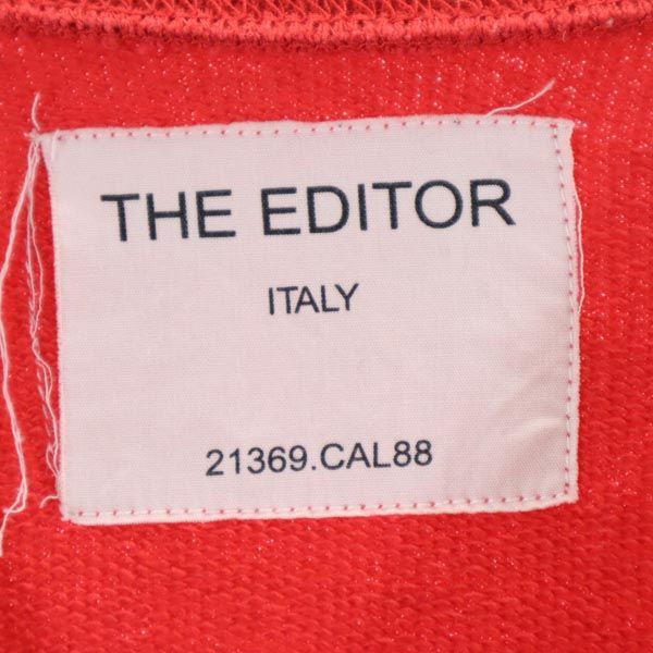 THA EDITOR ジエディター イタリア製 プリント 長袖 スウェット トレーナー XS 赤 メンズ