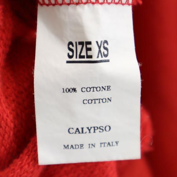 THA EDITOR ジエディター イタリア製 プリント 長袖 スウェット トレーナー XS 赤 メンズ