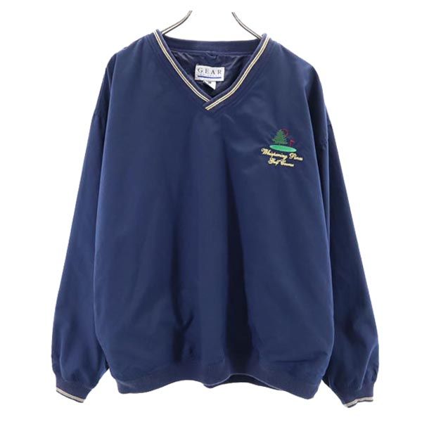 GEAR ギア ゴルフ Vネック スニードジャック ナイロンジャケット L ネイビー系 メンズ