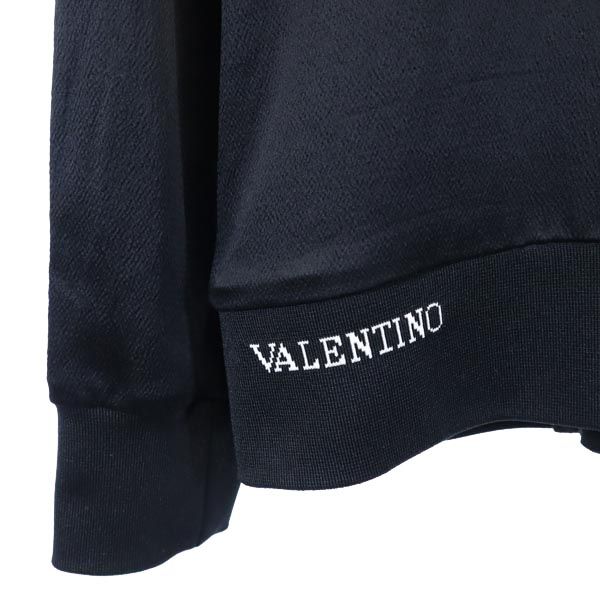 VALENTINO ヴァレンティノ イタリア製 ジャージジャケット 上下 セットアップ 上:44/下:50 黒 メンズ