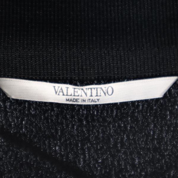 VALENTINO ヴァレンティノ イタリア製 ジャージジャケット 上下 セットアップ 上:44/下:50 黒 メンズ