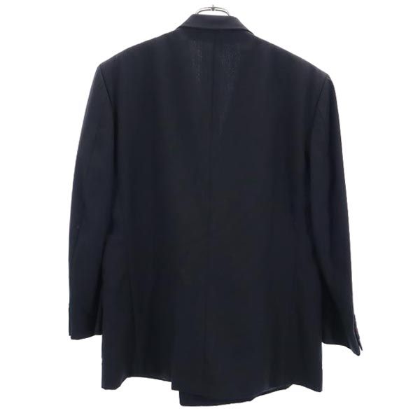 Aquascutum アクアスキュータム 日本製 ダブル 長袖 テーラードジャケット AB5 ブラック メンズ