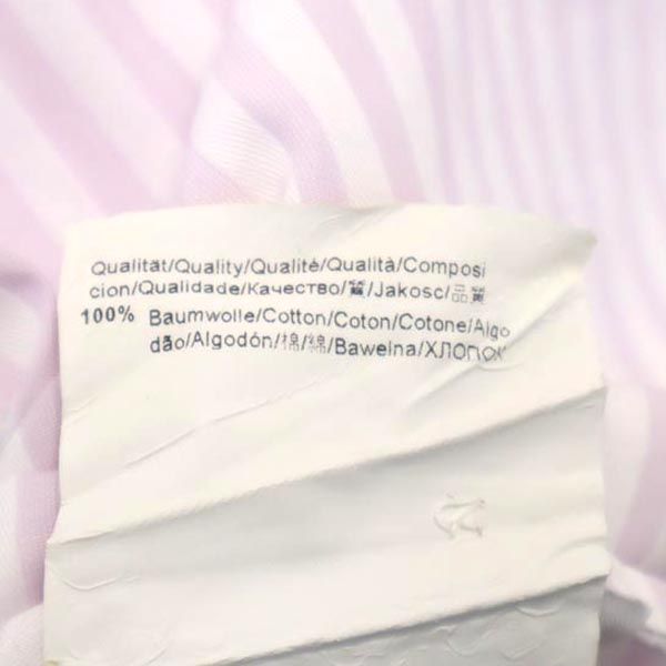 BOSS HUGO BOSS ボス ヒューゴボス ストライプ柄 長袖 シャツ 39 15 1/2 ホワイト×ピンク メンズ