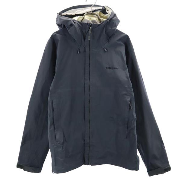 patagonia パタゴニア ロゴ 長袖 ナイロン ジップパーカー S グレー系 アウトドア ベンチレーション メンズ