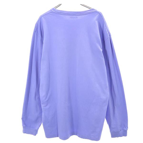エクストララージ ロゴプリント 長袖 Tシャツ L ラベンダー XLARGE ロンT メンズ
