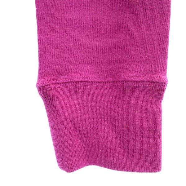 BURBERRY バーバリー ロゴ刺繍 ゴルフ 長袖 ハーフジップ トレーナー S ピンク系 メンズ