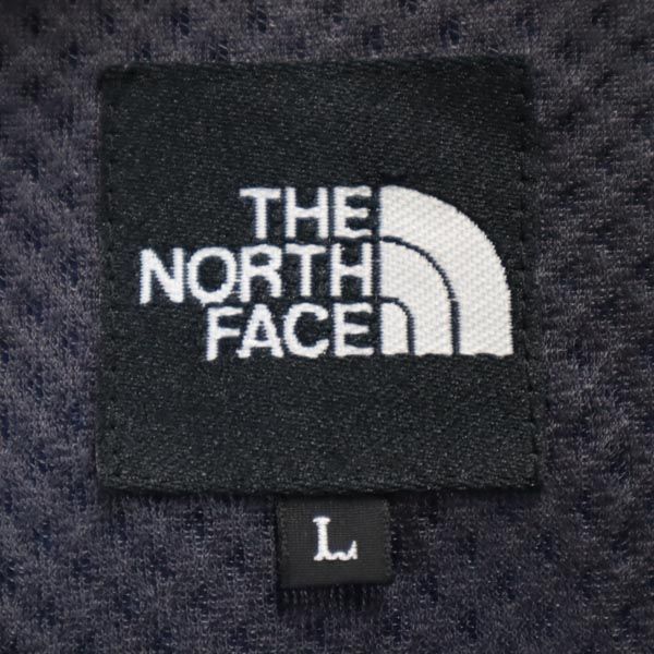 THE NORTH FACE ノースフェイス フード付 ナイロンジャケット L 青×紺 アウトドア コンパクト ウインドシェル メンズ