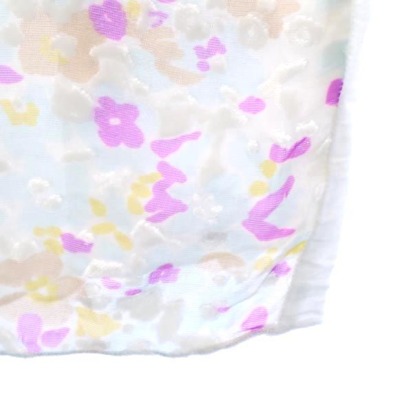 SEE BY CHLOE シーバイクロエ シルク100% 総柄 長袖 シースルー カットソー 36 ホワイト系 レディース