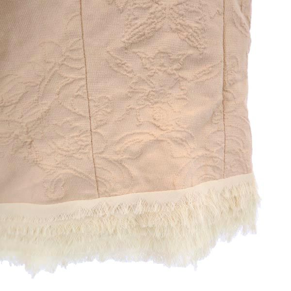 LANVIN en Bleu ランバンオンブルー 花柄 デザイン テーラードジャケット 38 ベージュ系 レディース