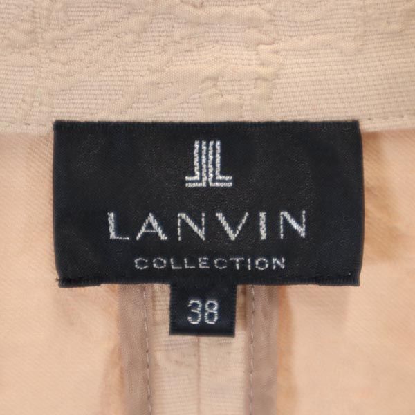 LANVIN en Bleu ランバンオンブルー 花柄 デザイン テーラードジャケット 38 ベージュ系 レディース