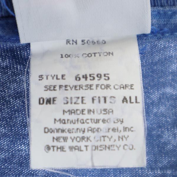 OLD オールド 90s ミッキーマウスプリント 半袖 Tシャツ ONE ブルー系 メンズ