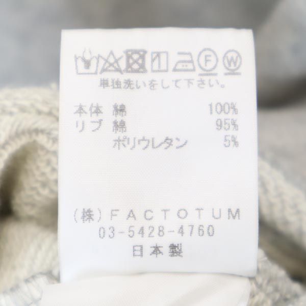 FACTOTUM ファクトタム 日本製 半袖 シャツ 44 グレー メンズ