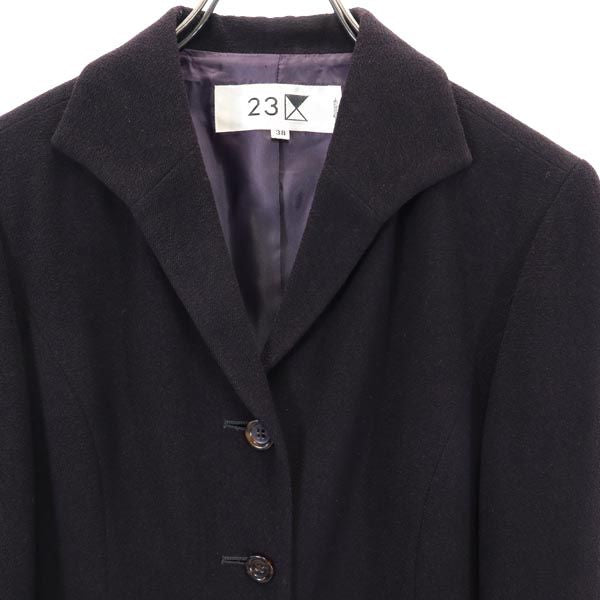 23ku 23区 ウールブレンド テーラードジャケット 38 黒 レディース