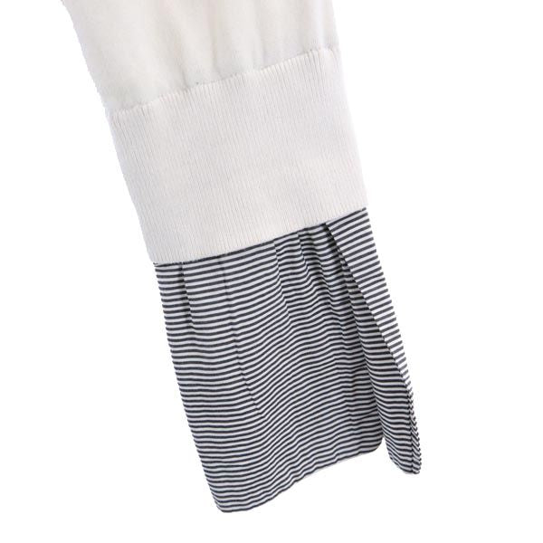 ARMANI EXCHANGE アルマーニエクスチェンジ 長袖 切替デザイン ニット S 白系 セーター レディース